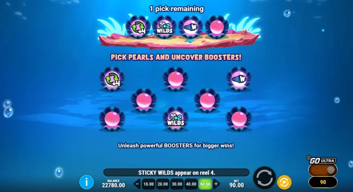 Manta Mayhem - booster selectie voor Free Spins