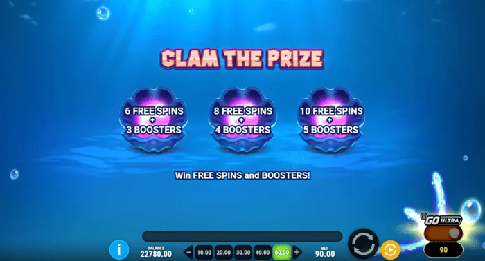 Manta Mayhem - schelp selectie in Clam The Prize
