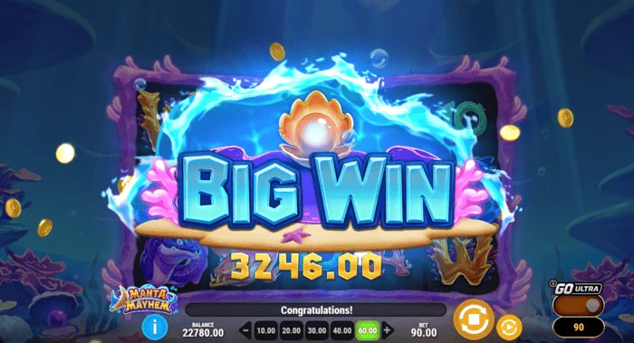 Manta Mayhem - grote overwinning in Free Spins met x10 vermenigvuldiger
